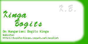 kinga bogits business card